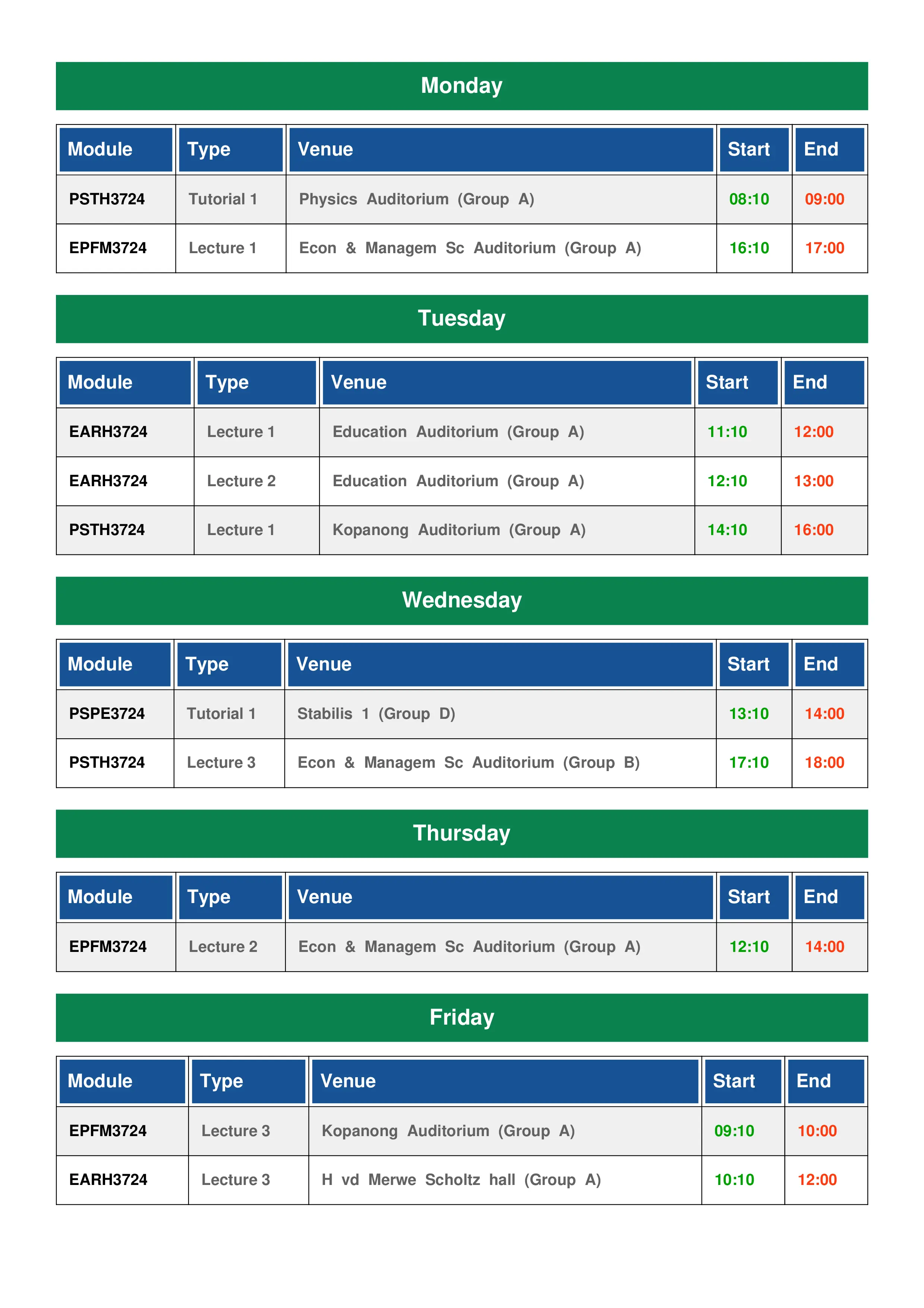 ClockTable.net, UFS, ClockTable, UFS Generate Timetable, UFS Create Timetable, Timetable, Generate Timetable, Create Timetable, Generate Table